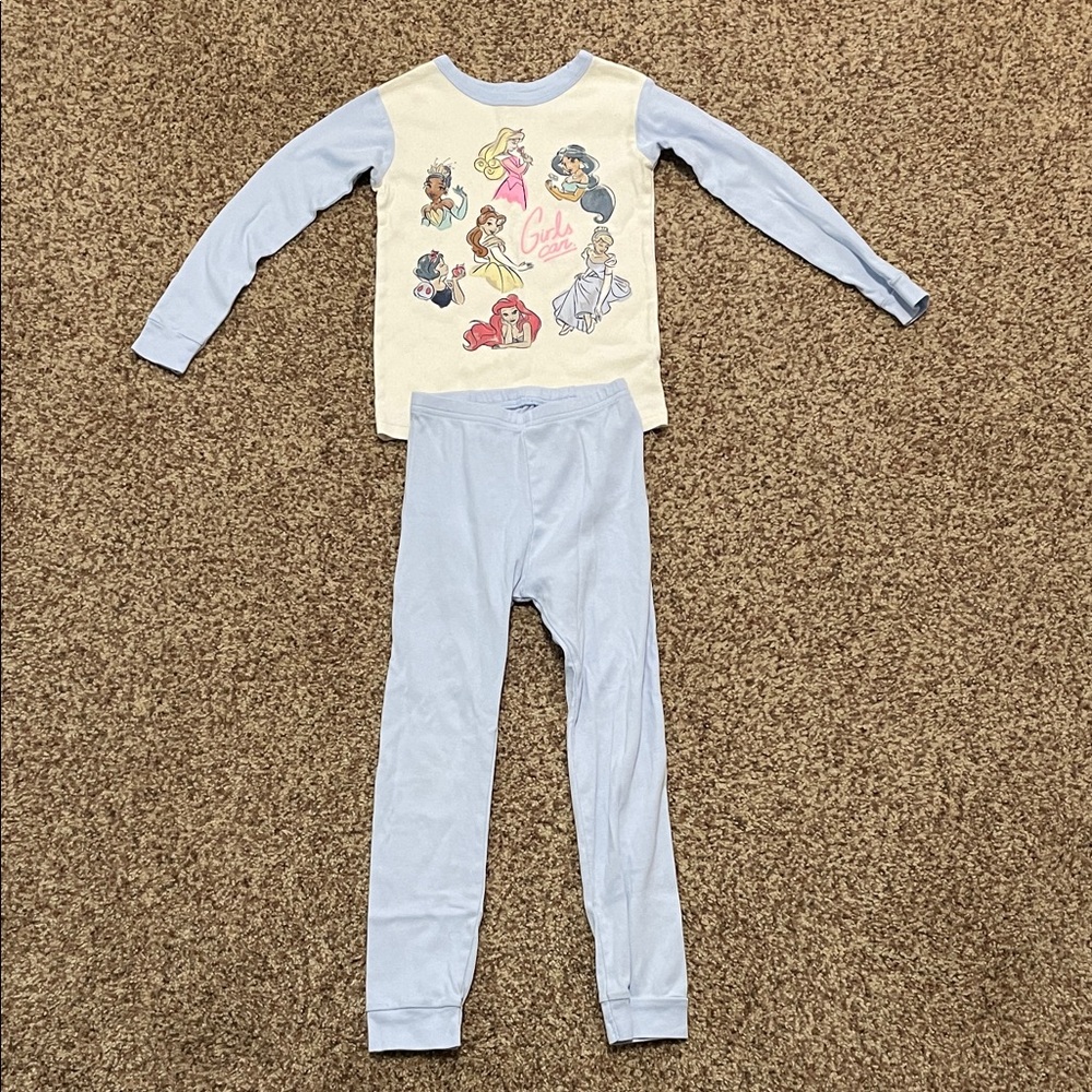 GAP Light Blue and Cream Girls' Princess Pajama Set